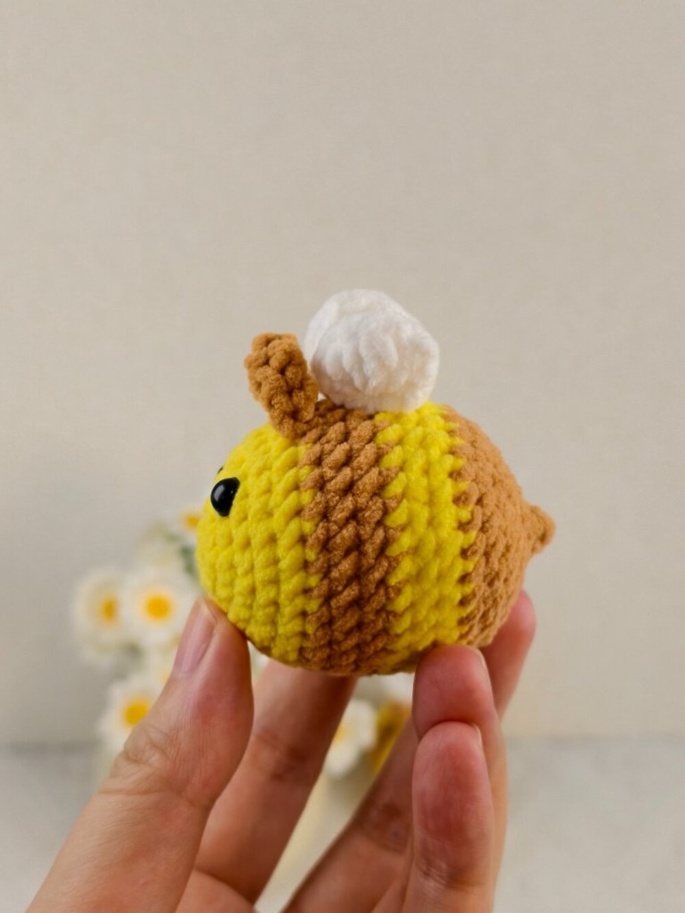 Handmade Amigurumi Crochet Bee Plushie